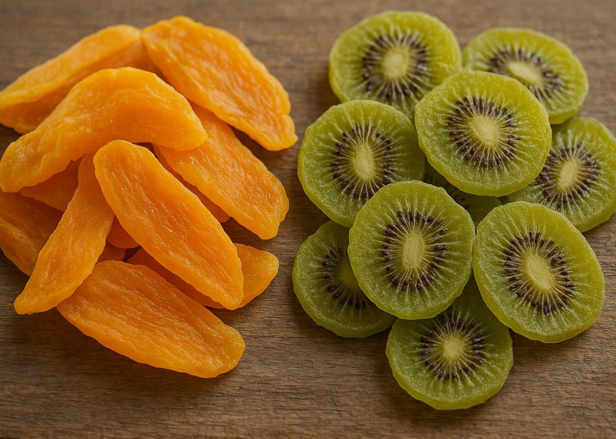میوه خشک انبه و کیوی، خشکباری سالم و سرشار از آنتی اکسیدان طبیعی