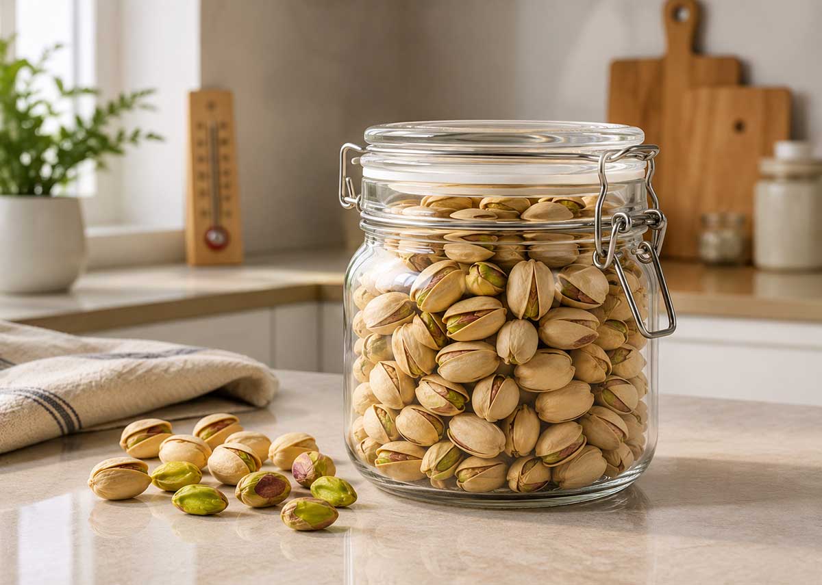 روش صحیح نگهداری پسته در ظرف دربسته