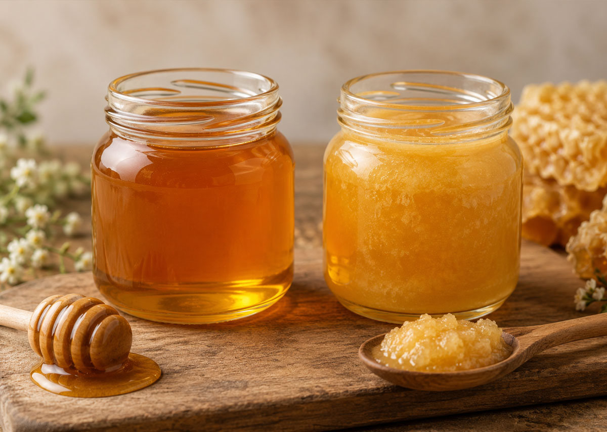 عسل طبیعی و شکرک زده