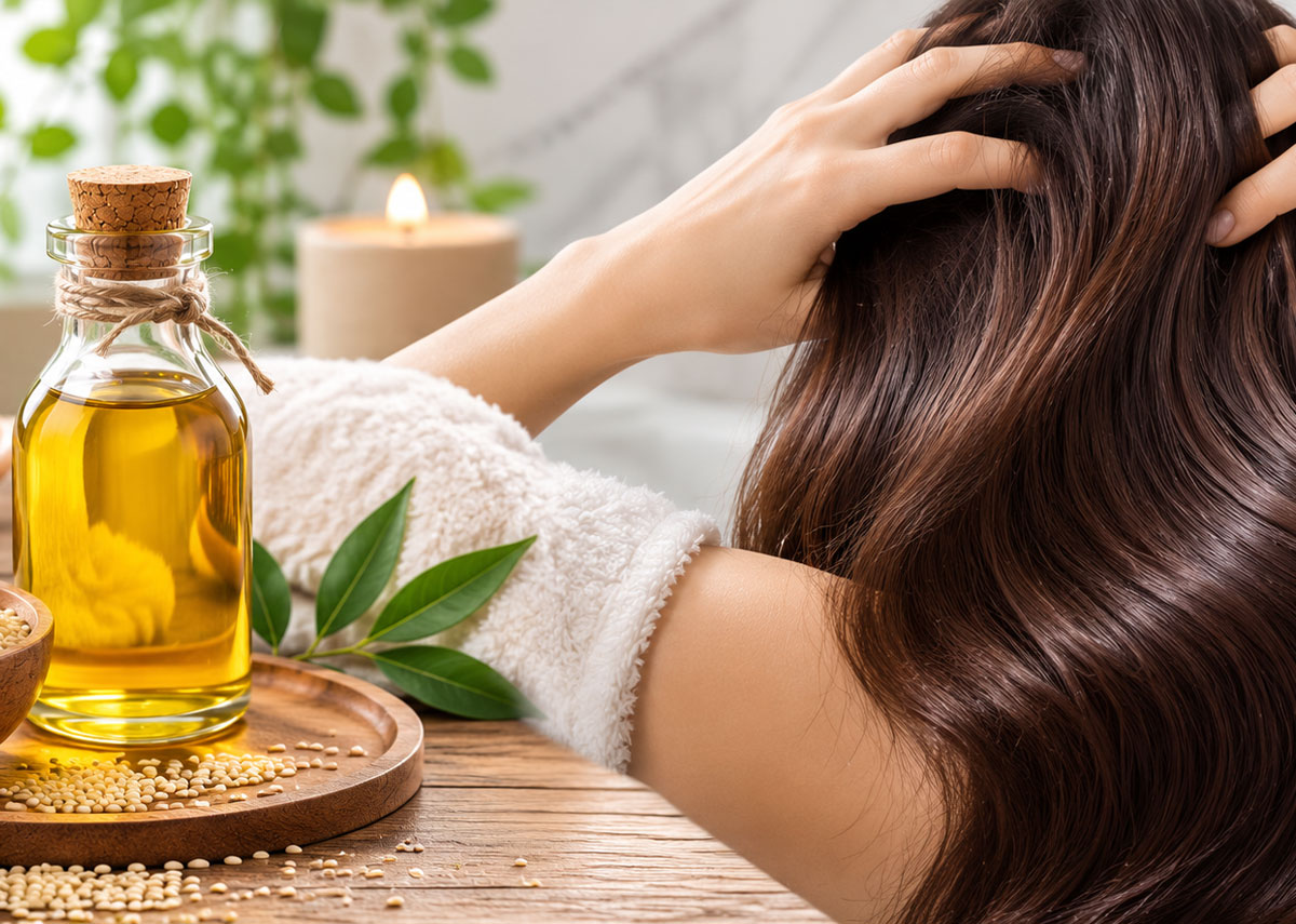 خواص روغن کنجد برای مو